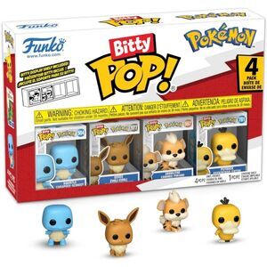 Funko Bitty Pop!: Pokémon Squirtle Eevee Psyduck Pokémon 4-Pack Series 4
